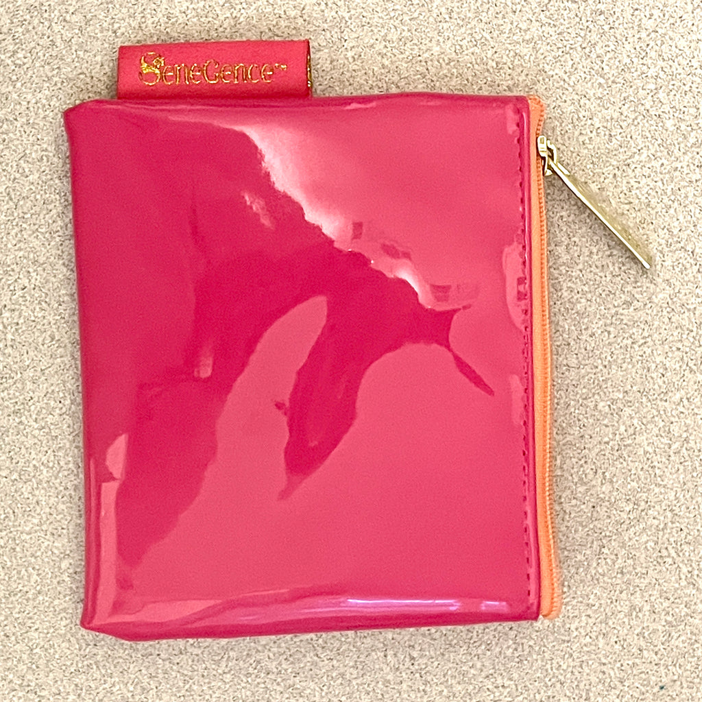 Bright Pink Vinyl Zipper Bag